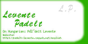 levente padelt business card